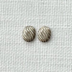 Gold-Tone Wave Pattern Earrings